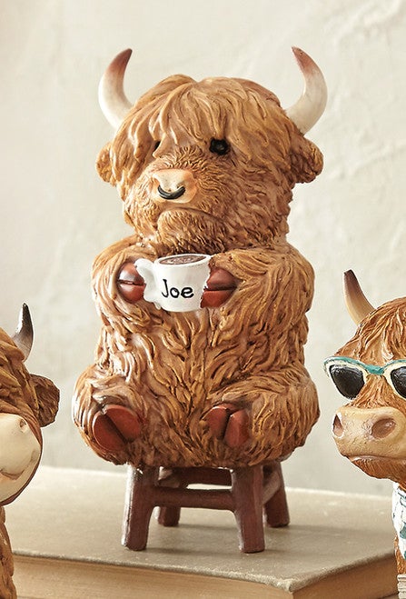 Highland Cow Coffee Figurine