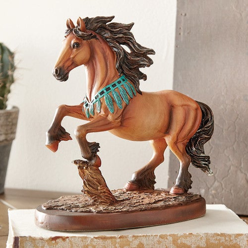 Tribal Warrior Horse Sculpture