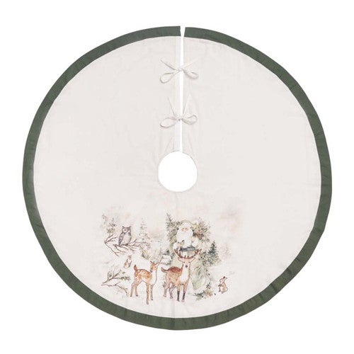Snowy Santa Forest Tree Skirt