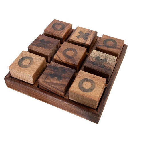 Wood Block Tic Tac Toe Game