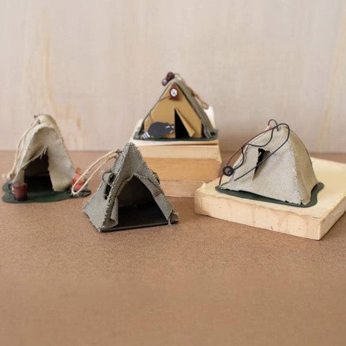 Rustic Tent Ornaments (4pcs)