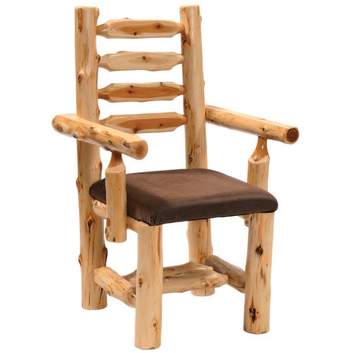 Cedar Log Upholstered Arm Chair
