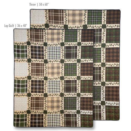 Pine & Plaid Patches Lap Quilt