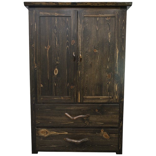 Lima Live Edge Armoire - Jacobean Stain
