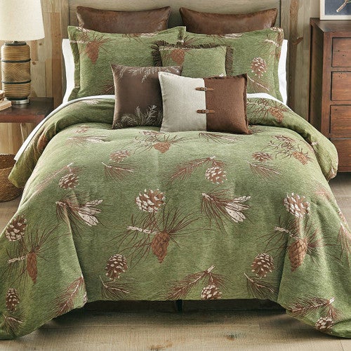 Pinecone Chenille Bed Set - Queen