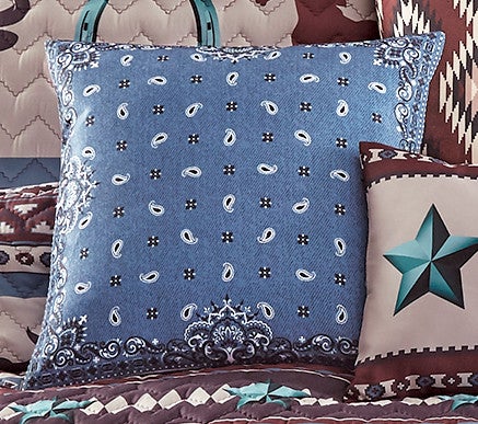 Western Paisley Accent Pillow