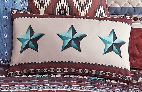 Turquoise Stars Accent Pillow