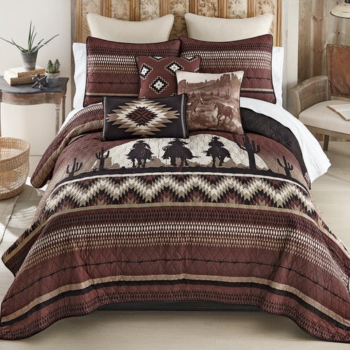Cowboy Horizon Quilt Bed Set - King