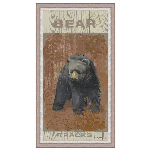 Bear Tracks Framed Canvas