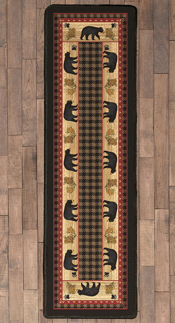 Bear Tracks Lodge Rug - 2 x 8
