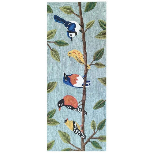 Perch Party Blue Floor Mat - 2 x 5