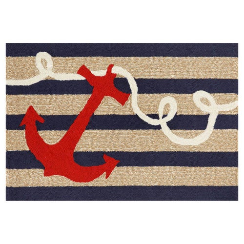 Adrift Anchor Rug - 2 x 3 - OVERSTOCK