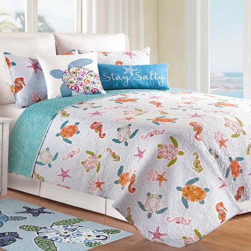 Royal Seashore Quilt Set - Twin - OVERSTOCK