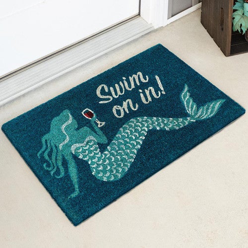Mermaid Swim Coir Mat - 1 x 2 - OVERSTOCK