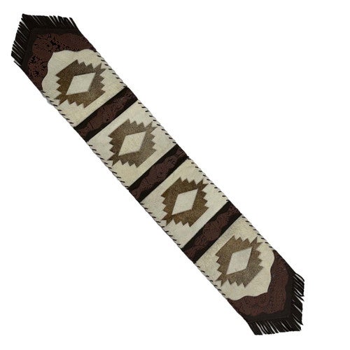 Southwestern Adventure Table Runner - Brown & White - OVERSTOCK