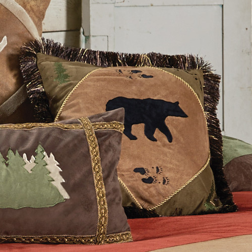 Bear Tracks Bear Accent Pillow