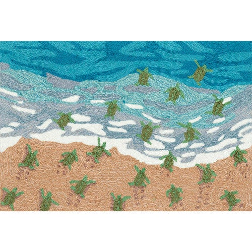 Turtle Escape Indoor/Outdoor Rug - 2 x 3 - OVERSTOCK