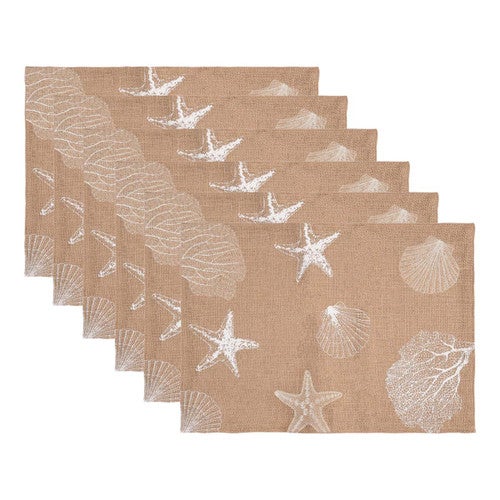 Coastal Sand Placemats - Set of 6 - OVERSTOCK
