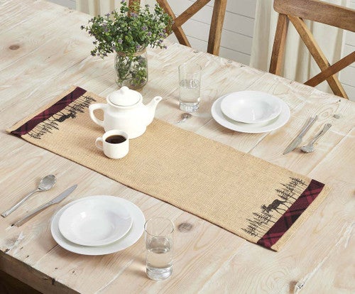 Moose on the Loose Table Runner - 36 Inch
