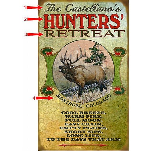 Elk Hunters Sign - 23 x 39