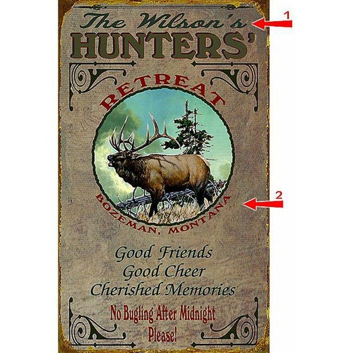 Hunters Retreat Elk Sign - 28 x 48