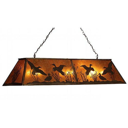 Ducks in Flight Oblong Pendant