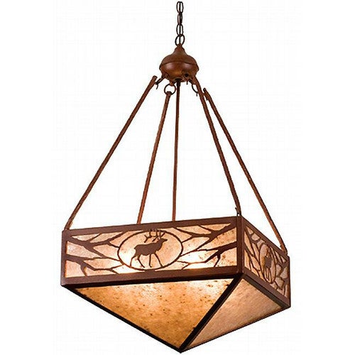 Elk at Sunset Inverted Pendant