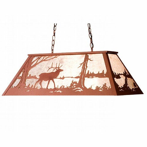 Elk at Sunset Oblong Pendant