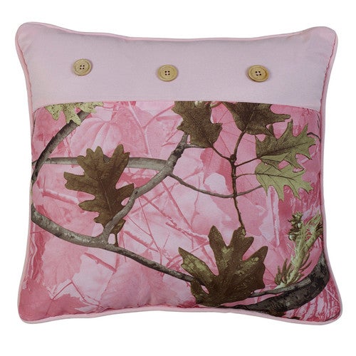 Pink Camo Accent Pillow