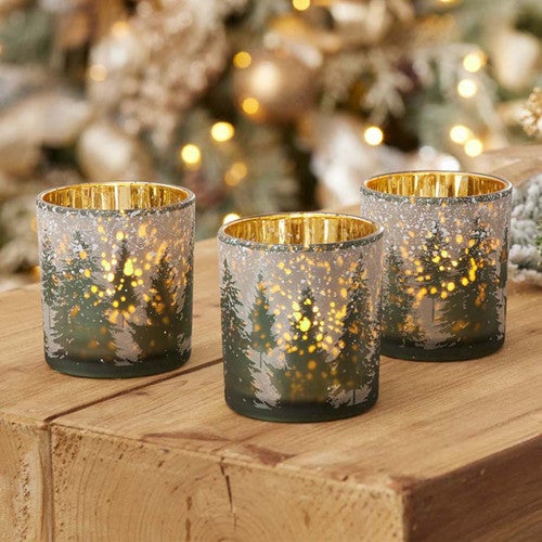 Twinkle Trees Votive Candle Holders - Set of 3 - OUT OF STOCK UNTIL 06/04/2026