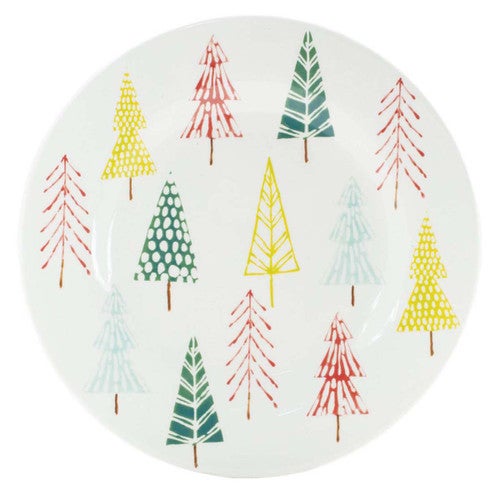 Retro Trees Plates - Set of 4