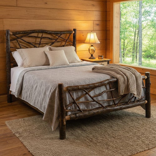 Hickory Log Twig Bed - Cal King