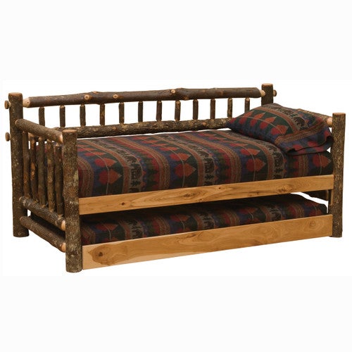 Hickory Log Daybed with Trundle