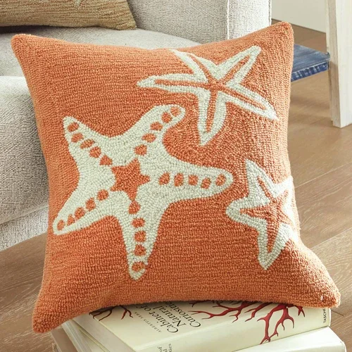 Starfish Sea Coral Indoor/Outdoor Pillow - OVERSTOCK
