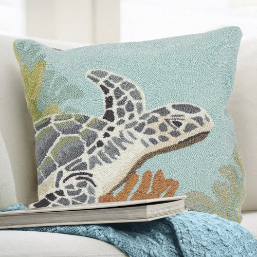 Coral Turtle Accent Pillow - OVERSTOCK