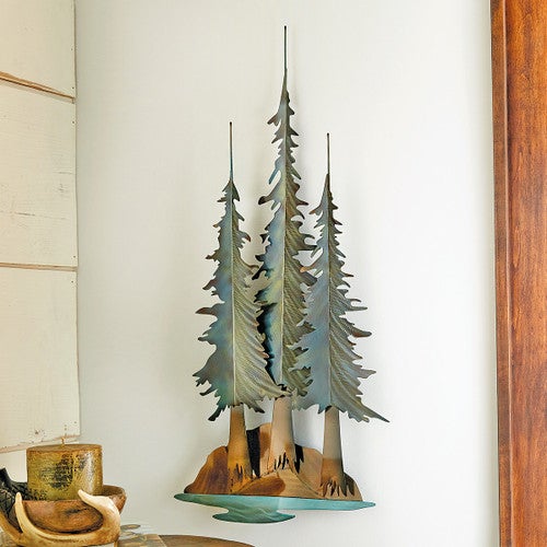 Evergreen Forest 3-D Metal Wall Art