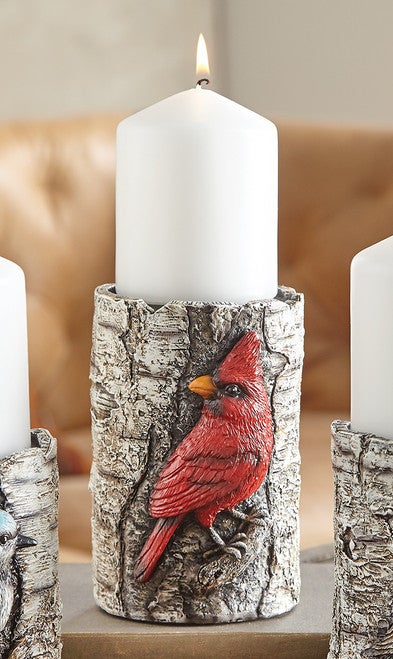 Birchwood Cardinal Candle Holder
