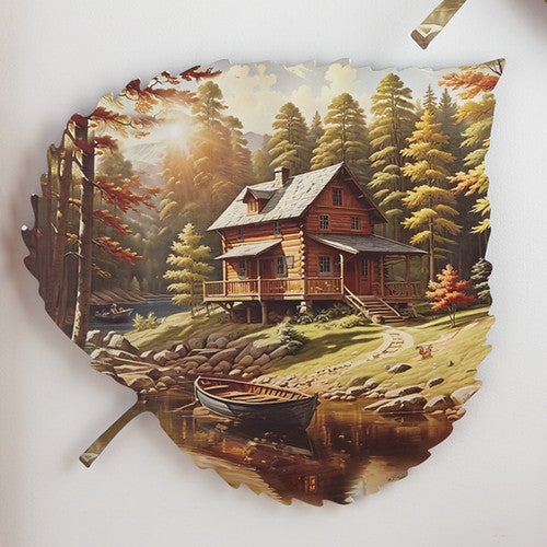 Aspen Leaf Cabin Wall Art - Medium
