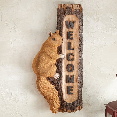Squirrel Welcome Wall Sign