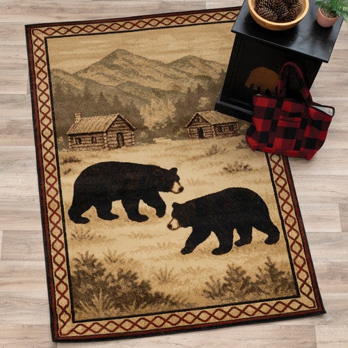 Black Bear Cabin Meadow Rug - 2 x 8