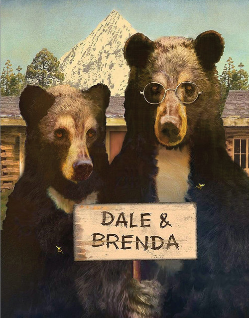 Bearly Gothic Personalized Block Mount - 16 x 20