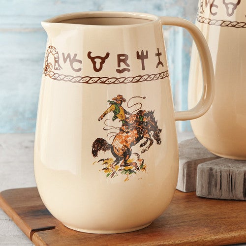 Brands & Bronco Ceramic Pitcher