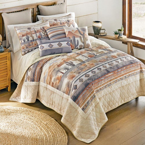 Desert Cactus Quilt Bed Set - Queen