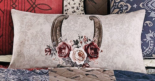Floral Horseshoe Pillow