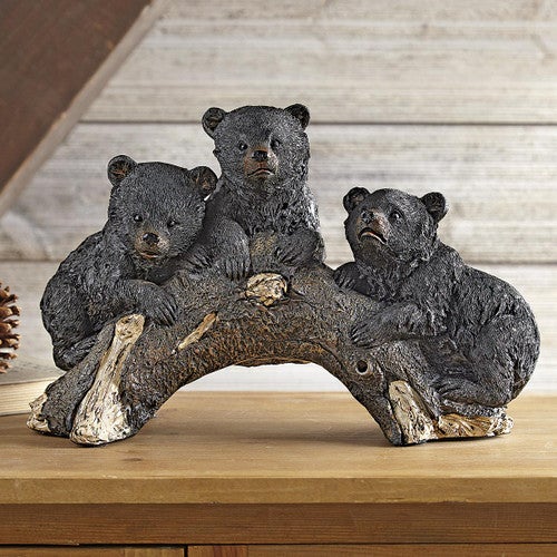 Bears on Log Sculpture