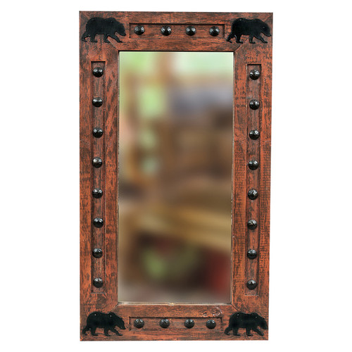 Bears Wild Wood Mirror