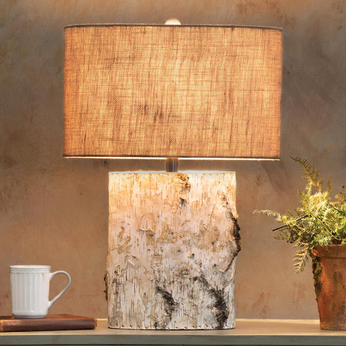 Birch Wood Table Lamp - OVERSTOCK