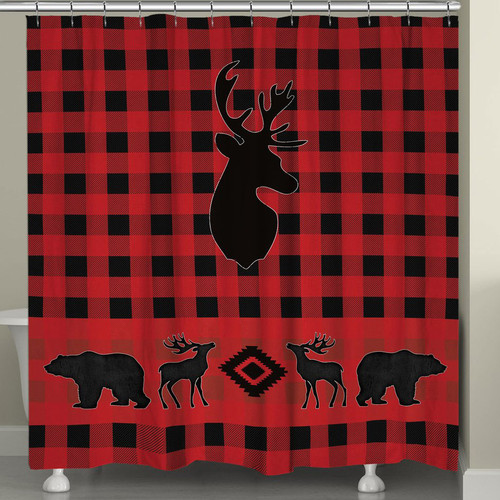 Bison Lodge Shower Curtain