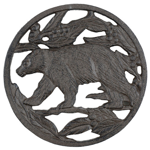 Black Bear Cast Iron Trivet