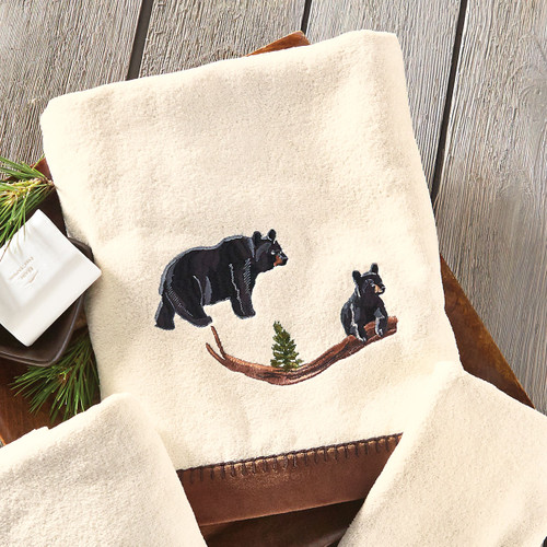 Black Bear Family Bath Towel